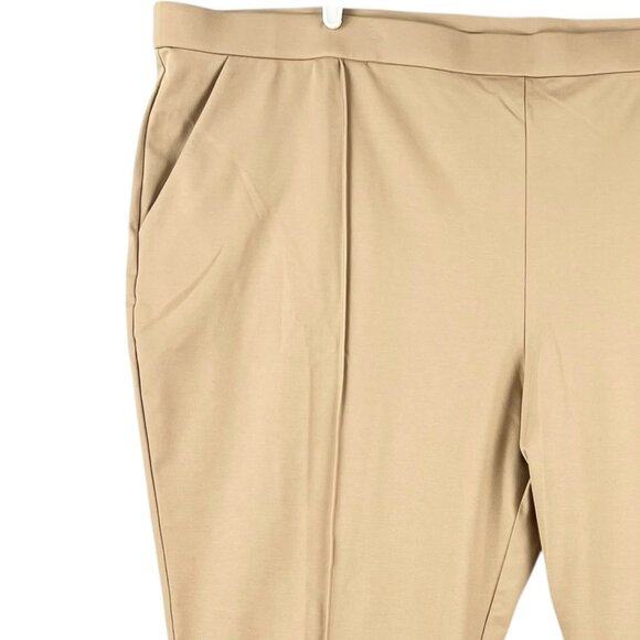 Isaac Mizrahi Live Elements Women's Stretch Pull-on Taupe Pant w/Pintuck Sz 5XP - Picture 13 of 14